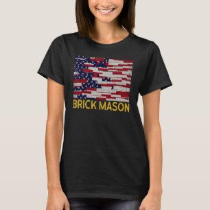 Mannen Brick Mason Bricklayer Masonry Construction T-shirt