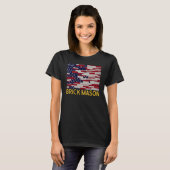 Mannen Brick Mason Bricklayer Masonry Construction T-shirt (Voorkant volledig)