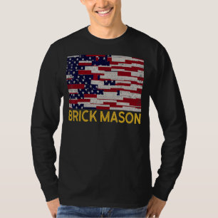 Mannen Brick Mason Bricklayer Masonry Construction T-shirt