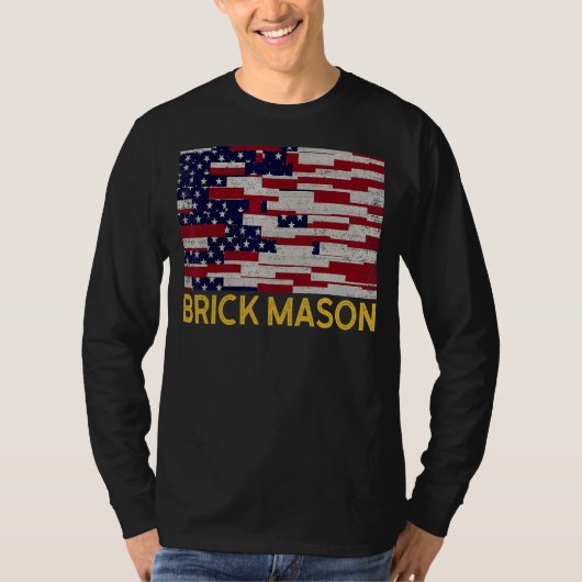 Mannen Brick Mason Bricklayer Masonry Construction T-shirt (Voorkant)