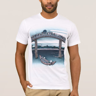 Mannen Bridge, Fukaga Ukiyo-e door Hokusai, Japans T-shirt