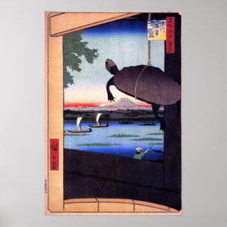 Mannen Bridge in Fukagawa Poster