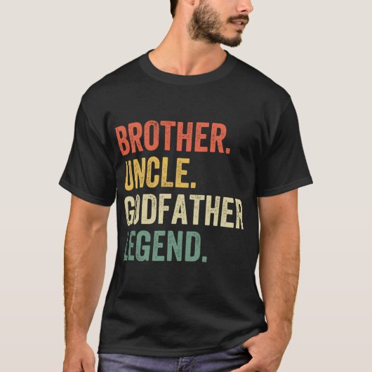 Mannen Broeder oom Godfather Legend Funny T-shirt (Voorkant)