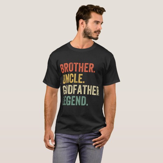 Mannen Broeder oom Godfather Legend  Funny T-shirt (Voorkant volledig)