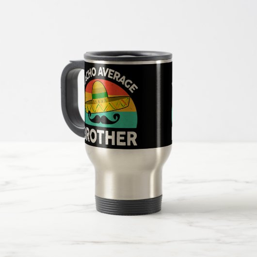 Mannen broer in wet Gift Nacho Gemiddelde broer Reisbeker (Voorkant links)