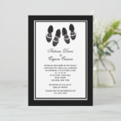 Mannen Brogue Shoes Wedding Invitation Kaart (Staand voorkant)