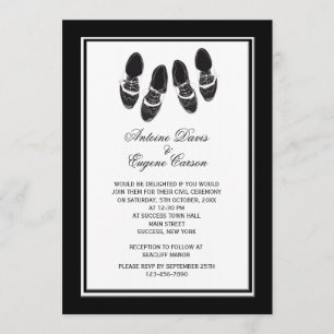 Mannen Brogue Shoes Wedding Invitation Kaart