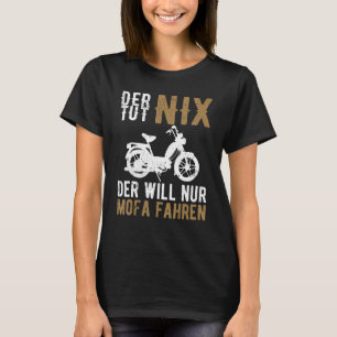 Mannen bromfiets met snijwonden t-shirt