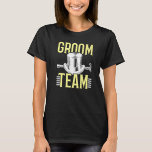 Mannen Bruid Team Bruidsjonker Jonggezellenfeest V T-shirt