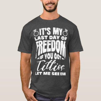 Mannen bruidebruine partij voor huwelijk t-shirt