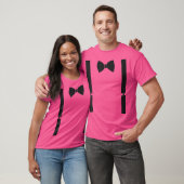 Mannen bruidegom Bow Stropdas en Suspender T-shirt (Unisex)