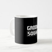 Mannen bruidegom squad bruidsjonkers team groep vr koffiemok (Voorkant links)