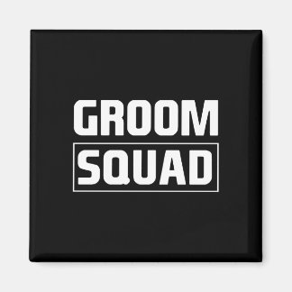 Mannen bruidegom squad bruidsjonkers team groep vr magneet