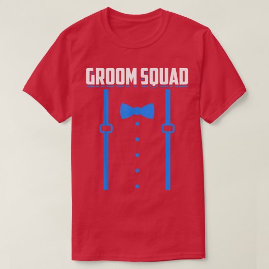 Mannen Bruidegom Team Bruidsjonkers Huwelijk Grapp T-shirt (Design voorkant)