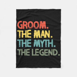 Mannen Bruidegom Trouwen Verlovingsfeest Retro Vin Fleece Deken