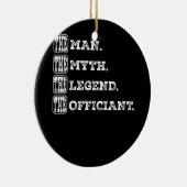 Mannen bruiloft ambtenaar Huwelijk ambtenaar het M Keramisch Ornament (Rechts)