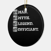 Mannen bruiloft ambtenaar Huwelijk ambtenaar het M Keramisch Ornament (Links)