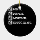 Mannen bruiloft ambtenaar Huwelijk ambtenaar het M Keramisch Ornament (Achterkant)