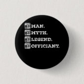 Mannen bruiloft ambtenaar Huwelijk ambtenaar het M Ronde Button 3,2 Cm (Voorkant)