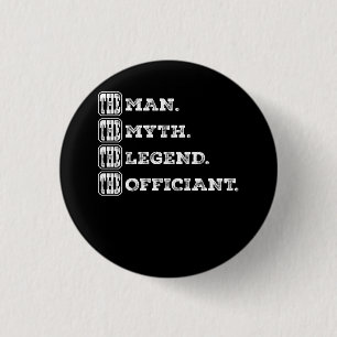 Mannen bruiloft ambtenaar Huwelijk ambtenaar het M Ronde Button 3,2 Cm