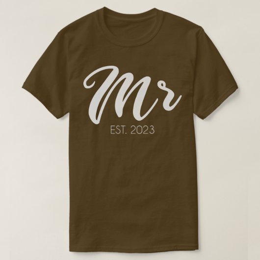 Mannen bruiloft Matching Gifts Mr. T-shirt (Design voorkant)