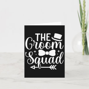 Mannen bruiloftsfeest groomsmen de bruidegom squad kaart