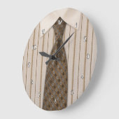 Mannen bruin Shirt en Stropdas Novelty Wall Clock Grote Klok (Hoek)