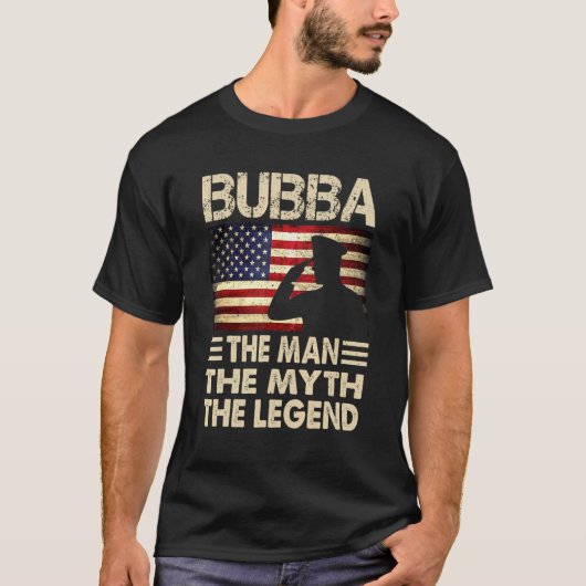 Mannen buba het Man de mythe de Legend American fl T-shirt (Voorkant)