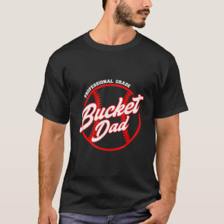 Mannen Bucket Dad Baseball Softball Pitcher Catche T-shirt
