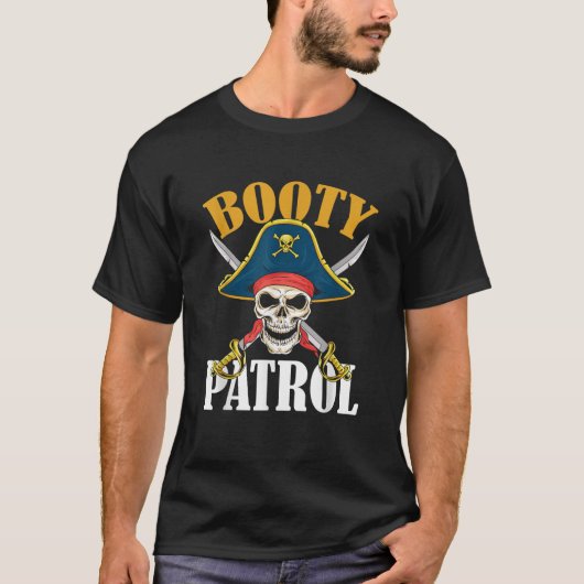 Mannen buit patrouille piraat Halloween T Shirt (Voorkant)