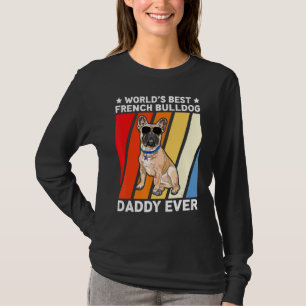 Mannen buldog vader wereld's beste franse bulldog  t-shirt