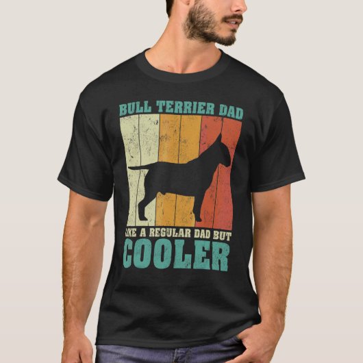 Mannen  bull terrier zoals een gewone vader t-shirt (Voorkant)