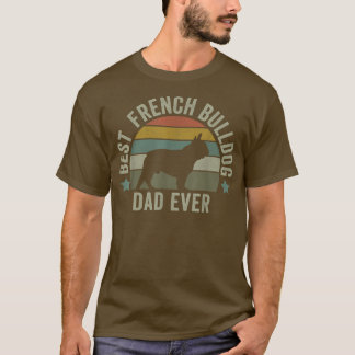 Mannen Bulldog Dad Dog Funny Fathers Day Fre T-shirt