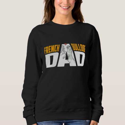Mannen Bulldog Dad Frenchie Trui (Voorkant)
