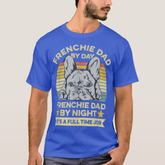 Mannen Bulldog Design voor je Franse vader T-shirt