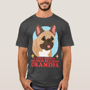 Mannen Bulldog Grandpa Dog Owner French Bull T-shirt
