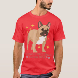 Mannen Bulldog Grandpa Dog Owner French Bull T-shirt