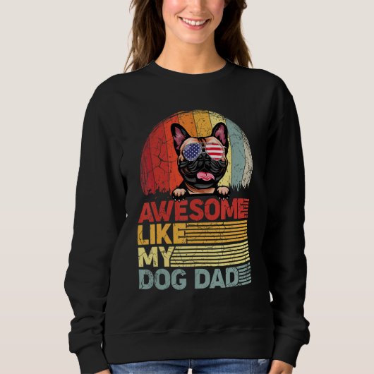 Mannen bulledog Geweldige als mijn hond Trui (Voorkant)