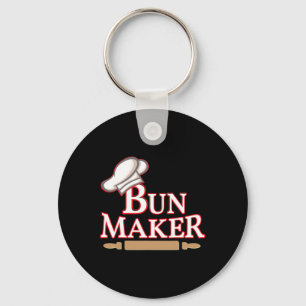 Mannen Bun Maker Halloween Couple Kostuums Sleutelhanger