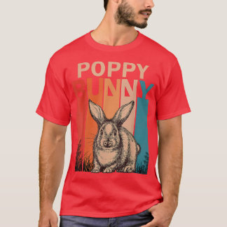 Mannen bunny Graphic Family Matching Retro Poppy E T-shirt
