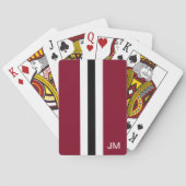 Mannen Burgundy Monogrammed-speelkaarten Pokerkaarten (Achterkant)