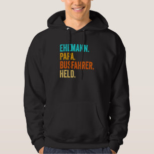 Mannen buschauffeur papa vader busbus schoolbus hoodie