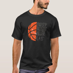 Mannen Busy Raising Ballers Basketball Pap T-shirt