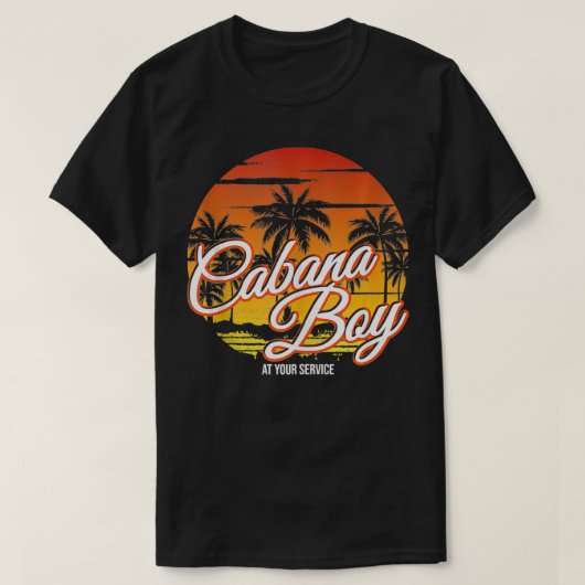 Mannen Cabana Boy op uw dienst Summer Beach Fun T-shirt (Design voorkant)