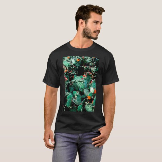 Mannen Cactus T-shirt (Voorkant volledig)