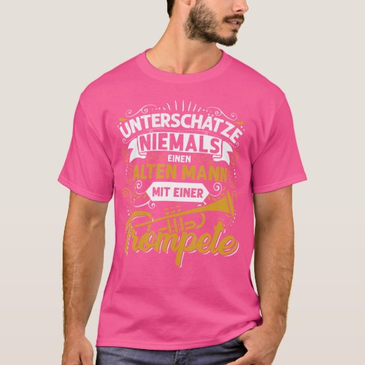Mannen cadeau voor trompettisten Mannen trompet op T-shirt (Voorkant)