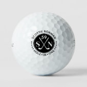 Mannen Cadeaus Classic Zwart & Wit Golfballen (Voorkant)