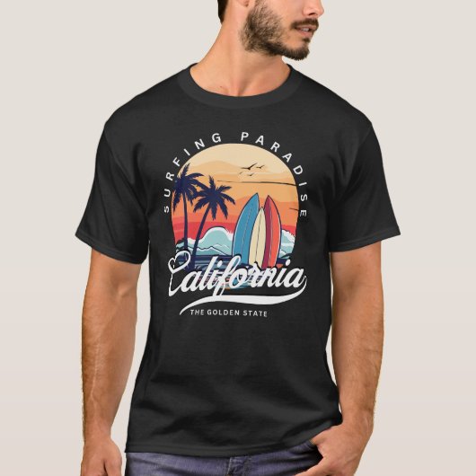 Mannen Californië Surfparadijs T-shirt (Voorkant)