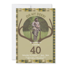 Mannen Camo Deer Antlers Birthday jagen