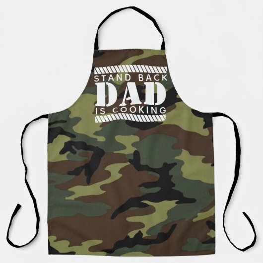 Mannen Camo Schorten, Custom Dad's Cooking Schort (Voorkant)